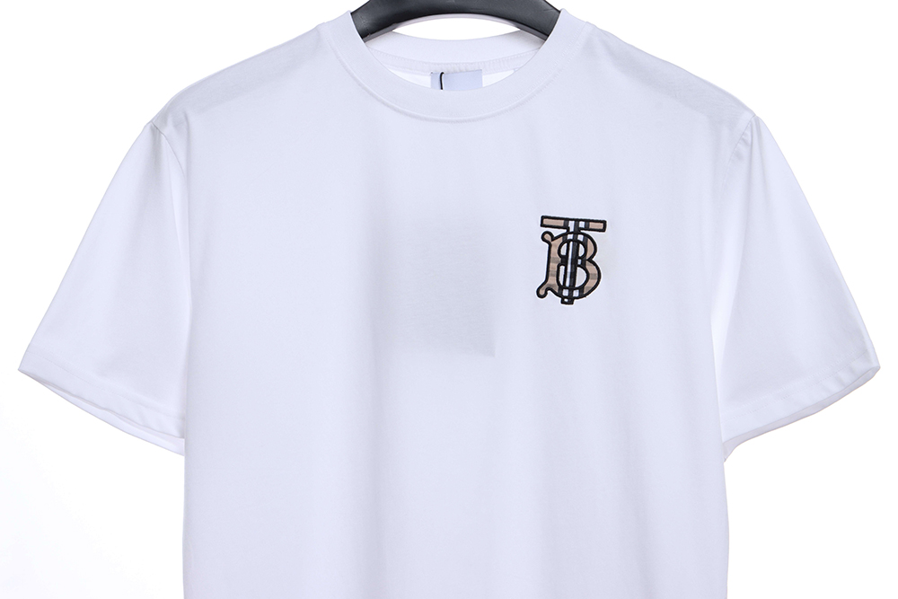 Burberry Chest Plaid TB Embroidery Short Sleeve TSK1
