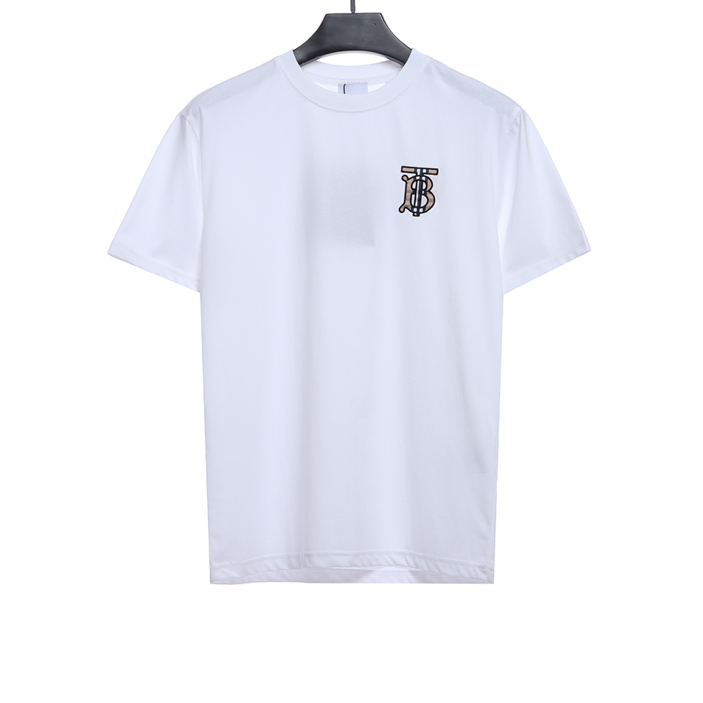 Burberry Chest Plaid TB Embroidery Short Sleeve TSK1