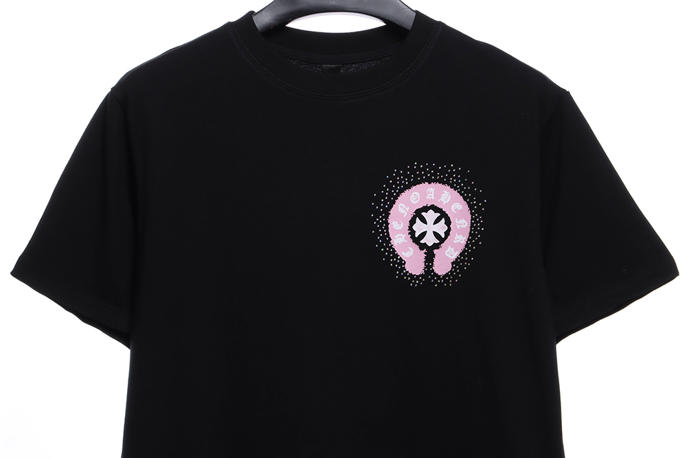 Chrome Heart Color Hot Diamond Washed Short Sleeves