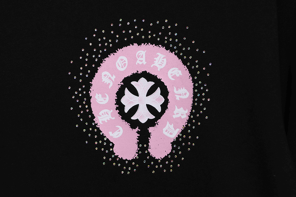 Chrome Heart Color Hot Diamond Washed Short Sleeves