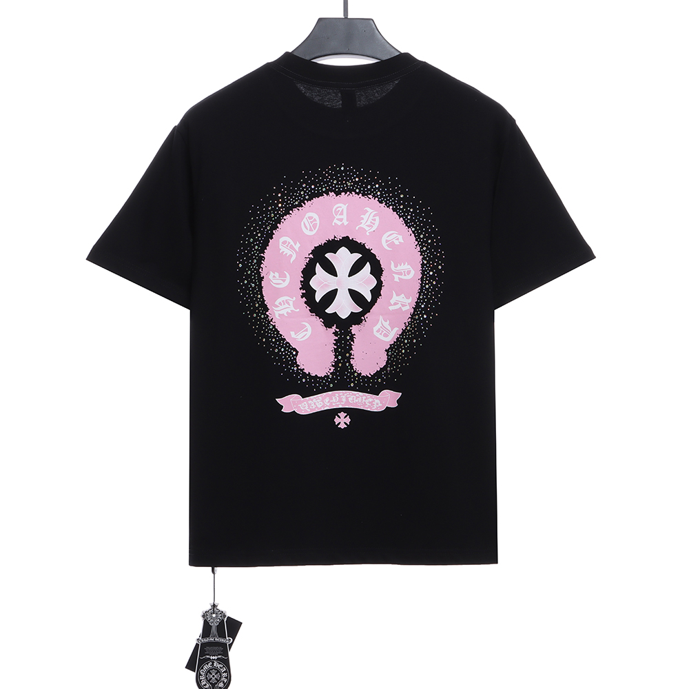 Chrome Heart Color Hot Diamond Washed Short Sleeves