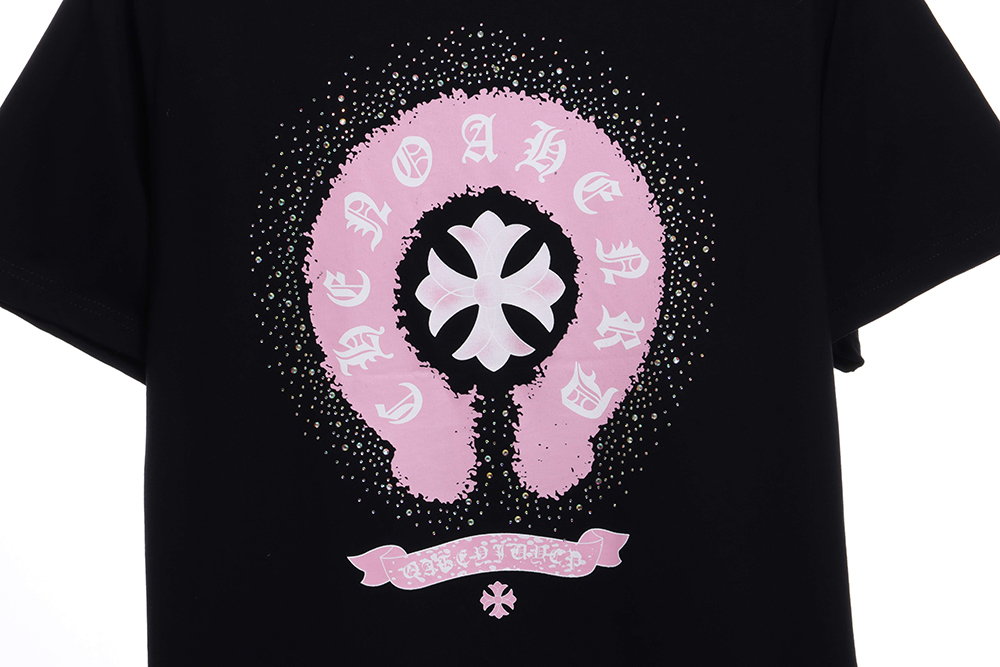 Chrome Heart Color Hot Diamond Washed Short Sleeves