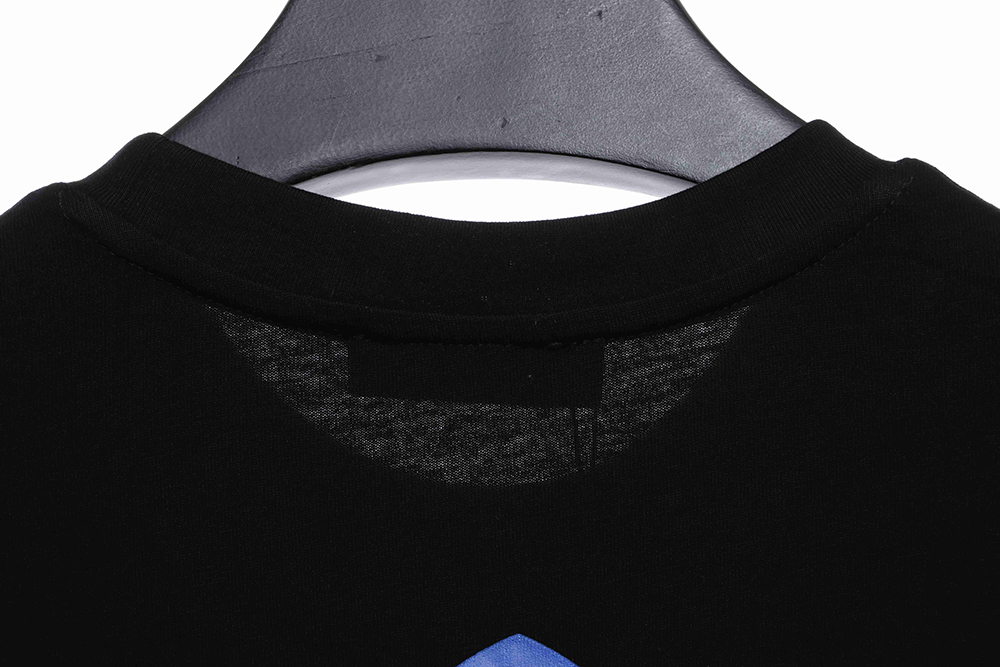 Cro Heart Blue Gradient Cross Print Short Sleeves