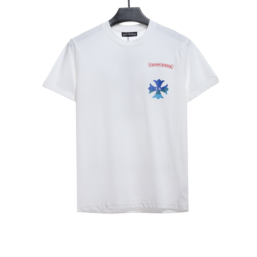Cro Heart Blue Gradient Cross Print Short Sleeve TSK1