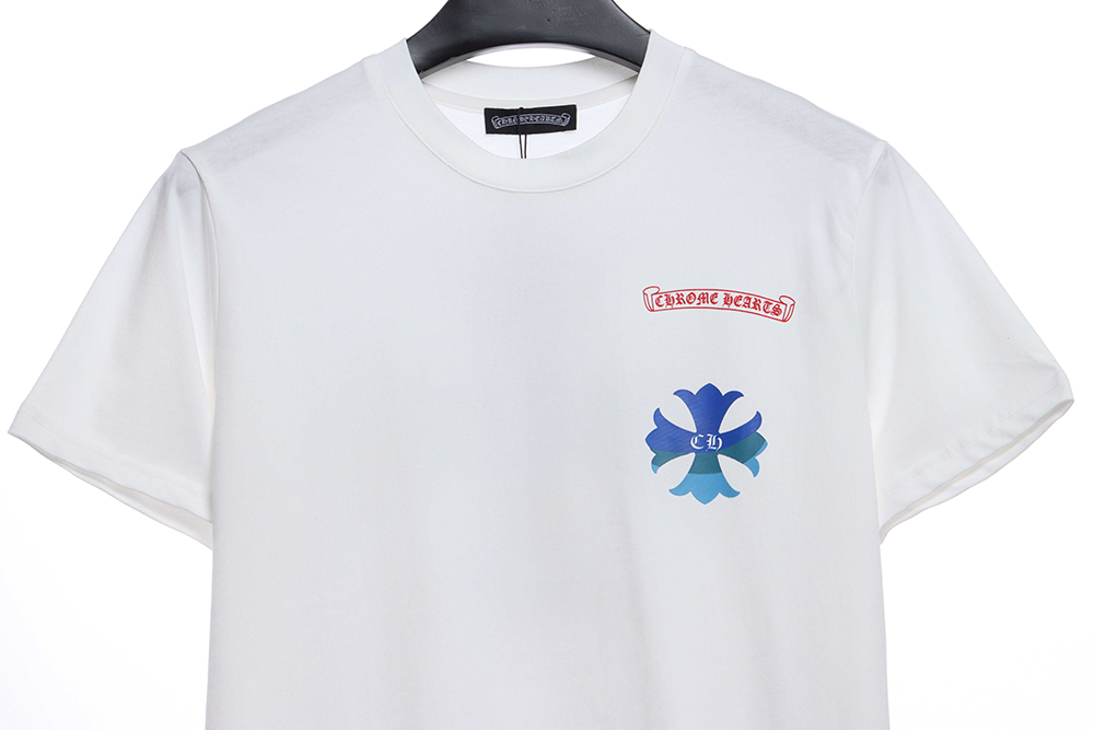 Cro Heart Blue Gradient Cross Print Short Sleeve TSK1