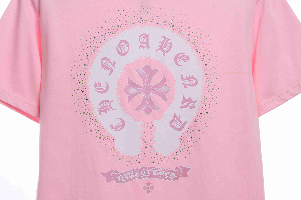 Chloe heart color hot diamond washed short sleeve TSK1