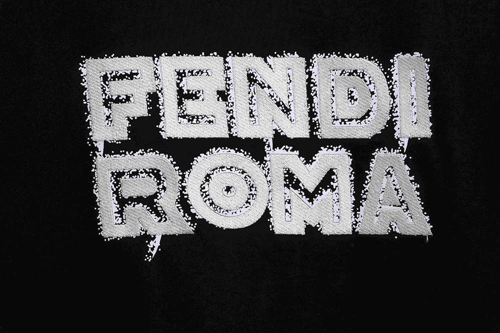 Fendi Graffiti Logo Letter Short Sleeve TSK2