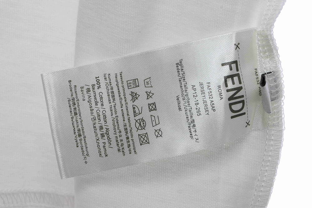 Fendi Graffiti Logo Letter Short Sleeve