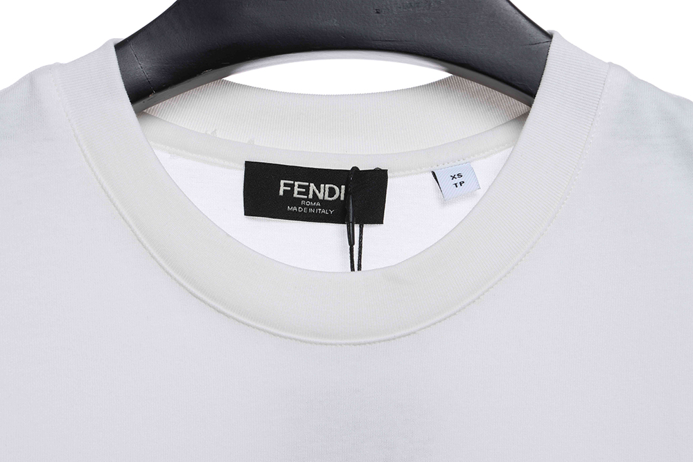 Fendi Graffiti Logo Letter Short Sleeve