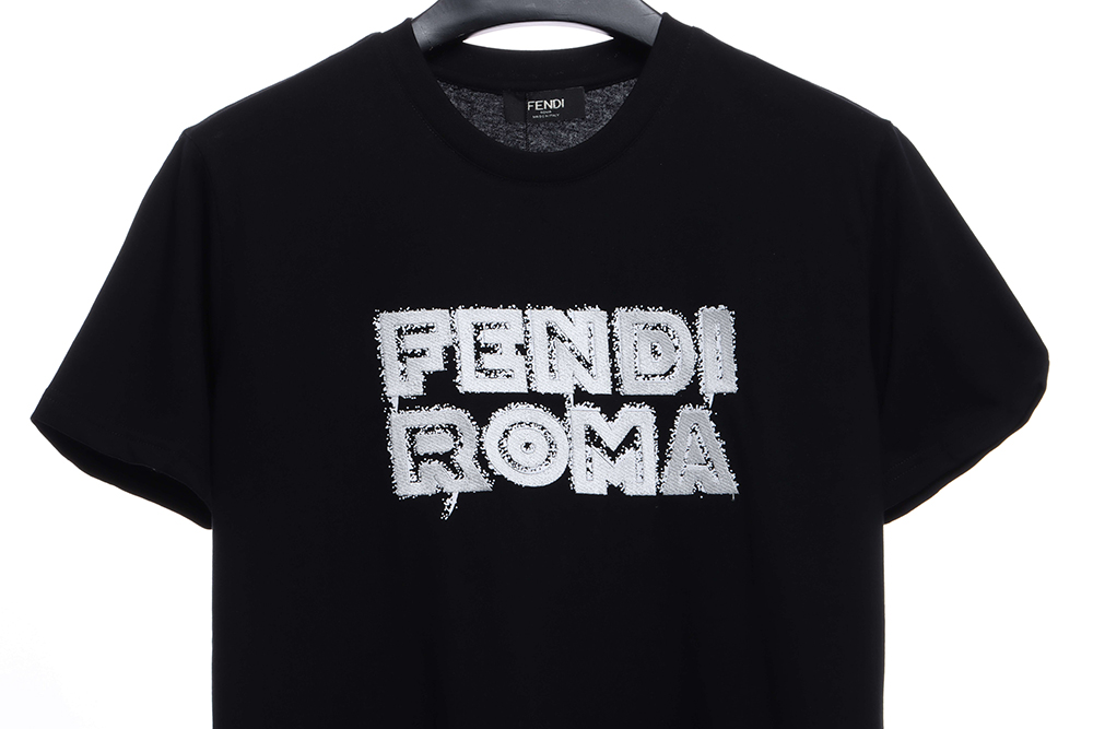 Fendi Graffiti Logo Letter Short Sleeve TSK2