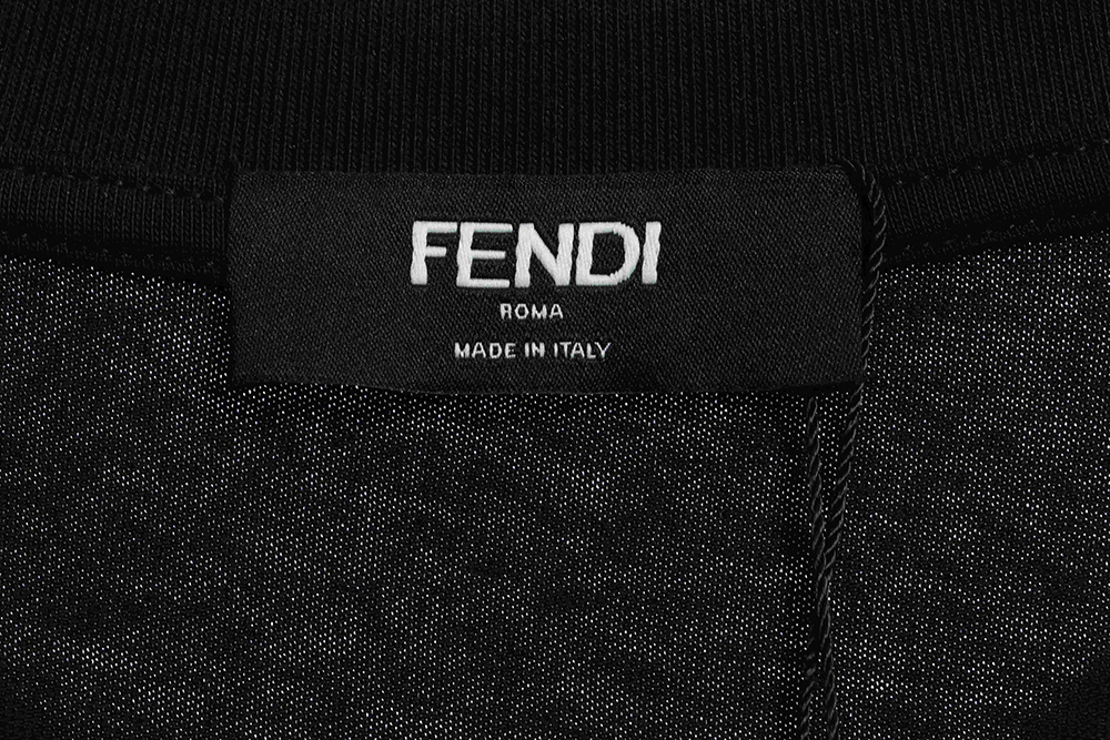 Fendi Patch Embroidered Double F Lock Letter Short Sleeve