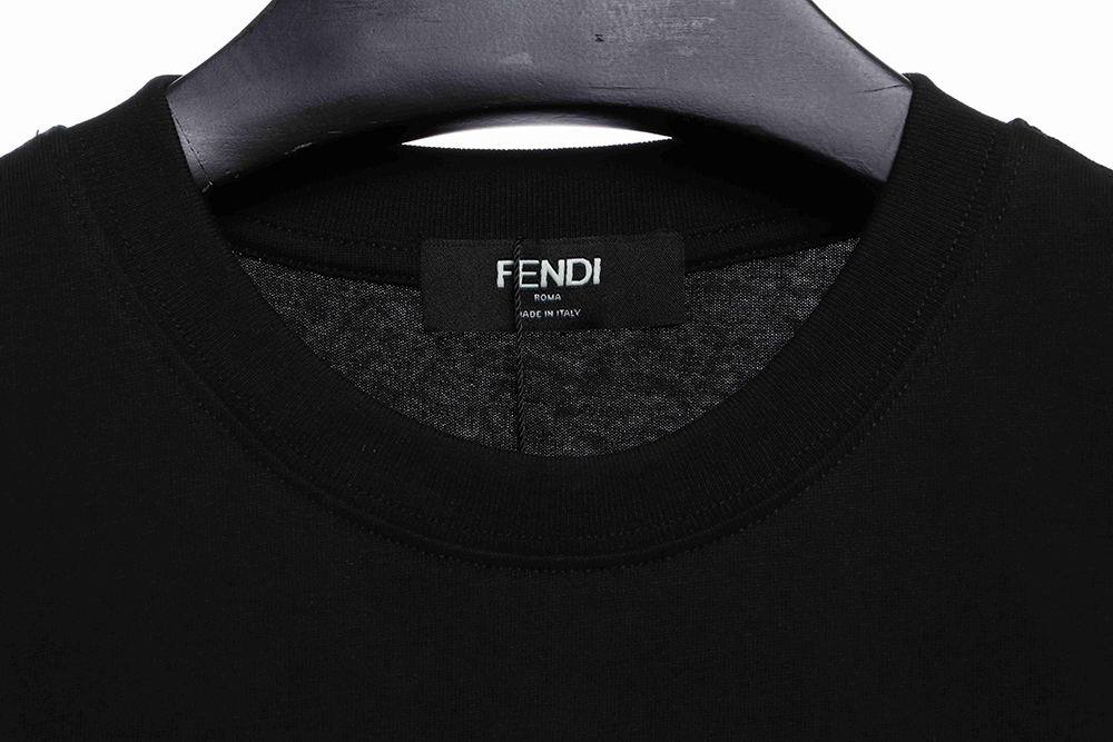 Fendi Patch Embroidered Double F Lock Letter Short Sleeve