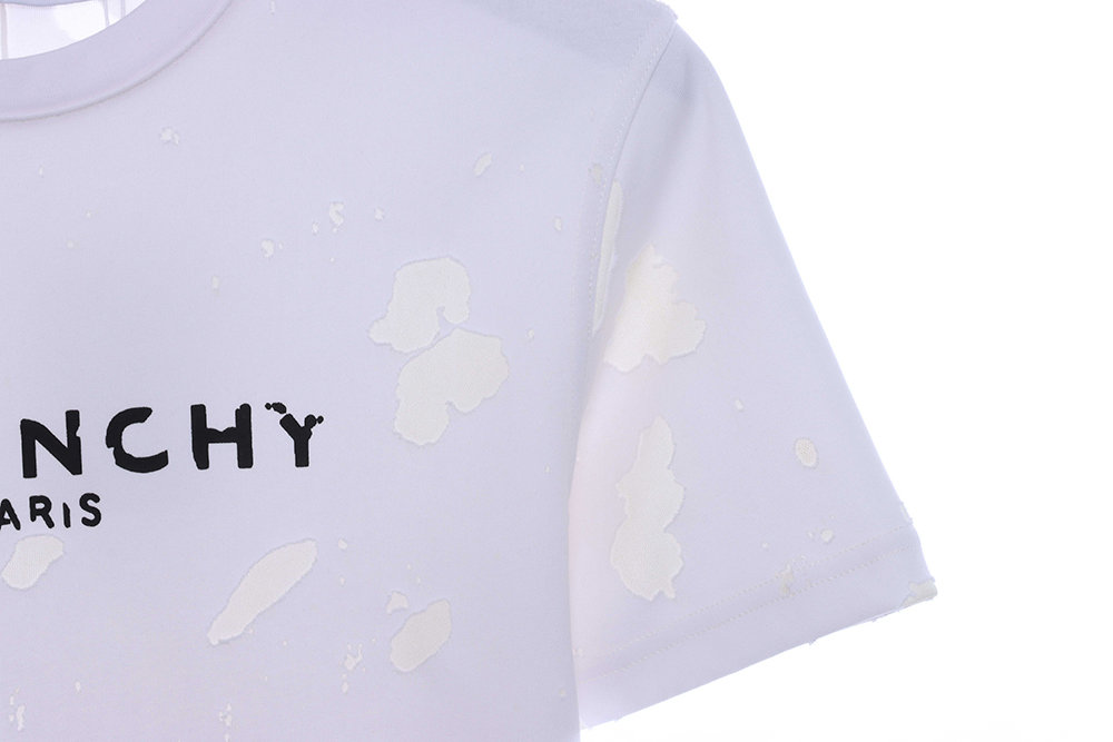 Givenchy letter print hole short sleeve TSK3
