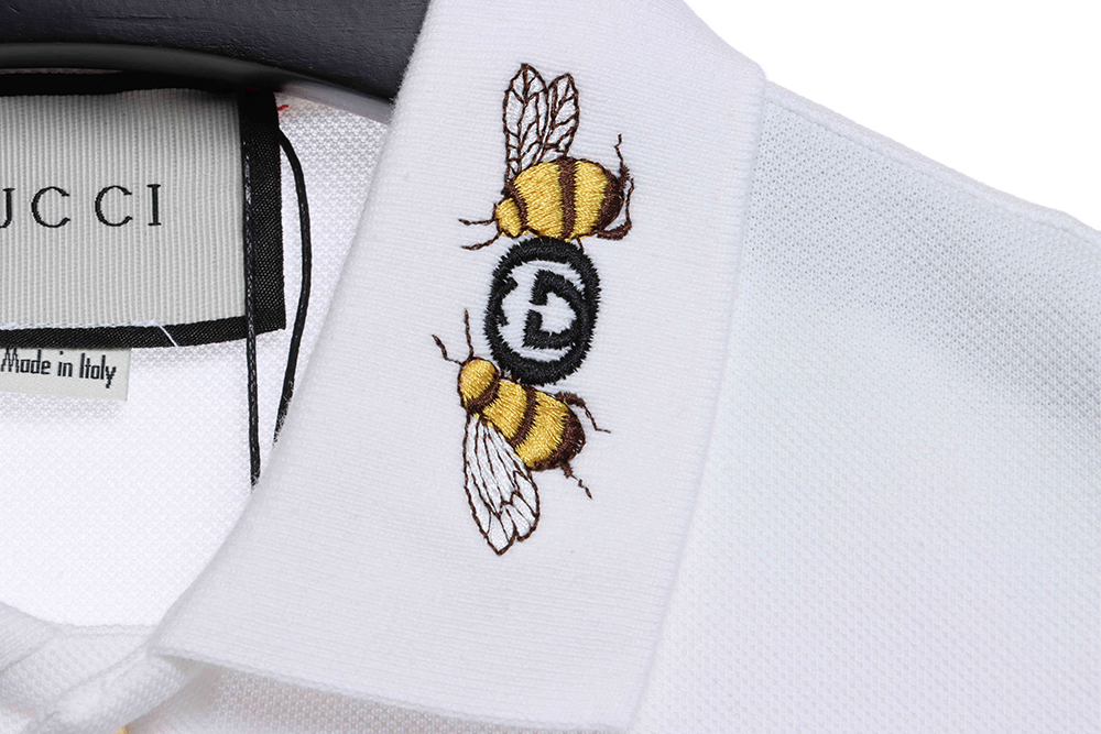 Gucci collar bee embroidery POLO TSK1