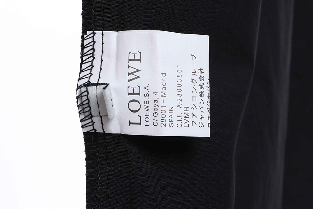 Loewe co-branded small flame embroidery short-sleeved shirt TSK1