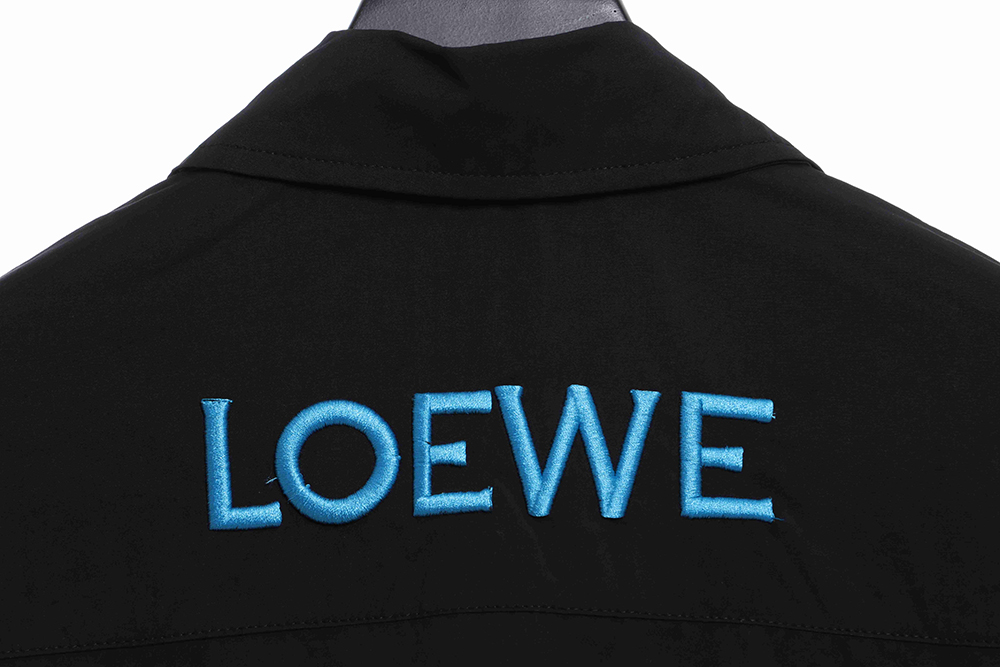 Loewe co-branded small flame embroidery short-sleeved shirt TSK1
