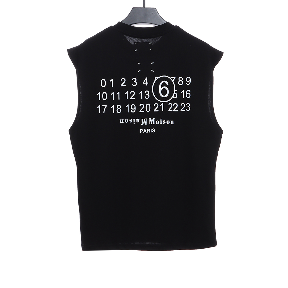 Margiela Calendar Print Tank Top TSK1