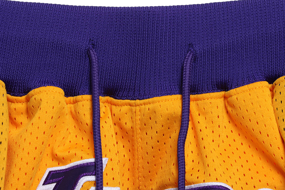 JustDon joint NBA retro Los Angeles Lakers shorts