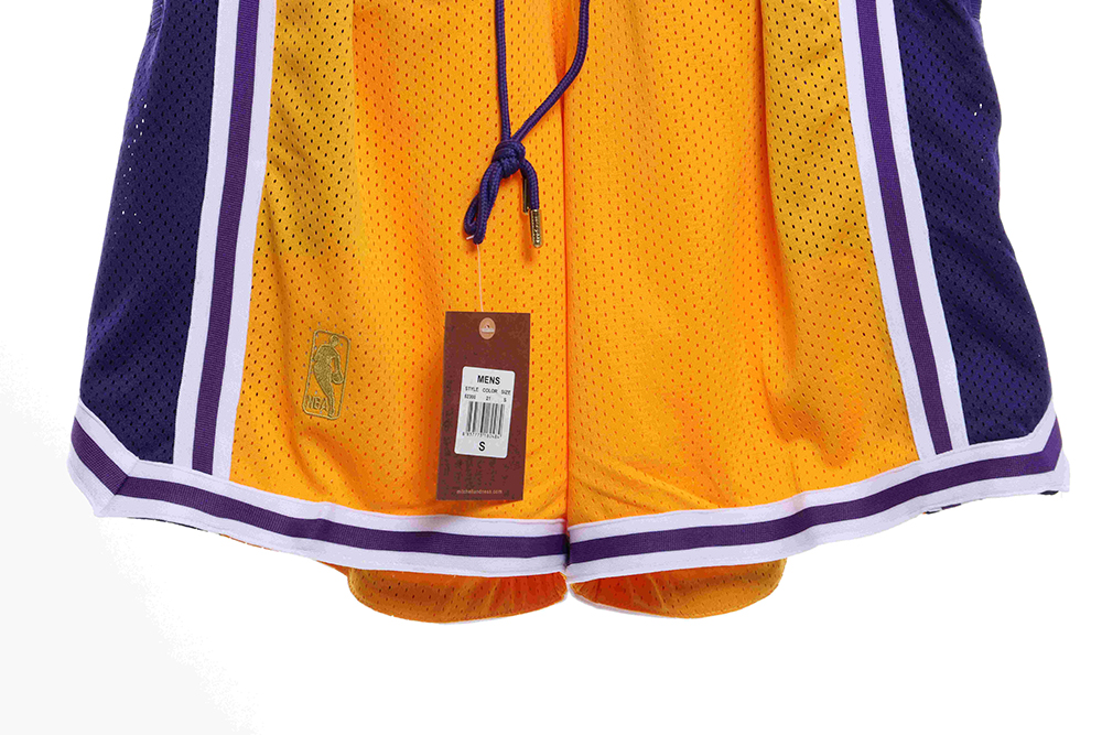JustDon joint NBA retro Los Angeles Lakers shorts