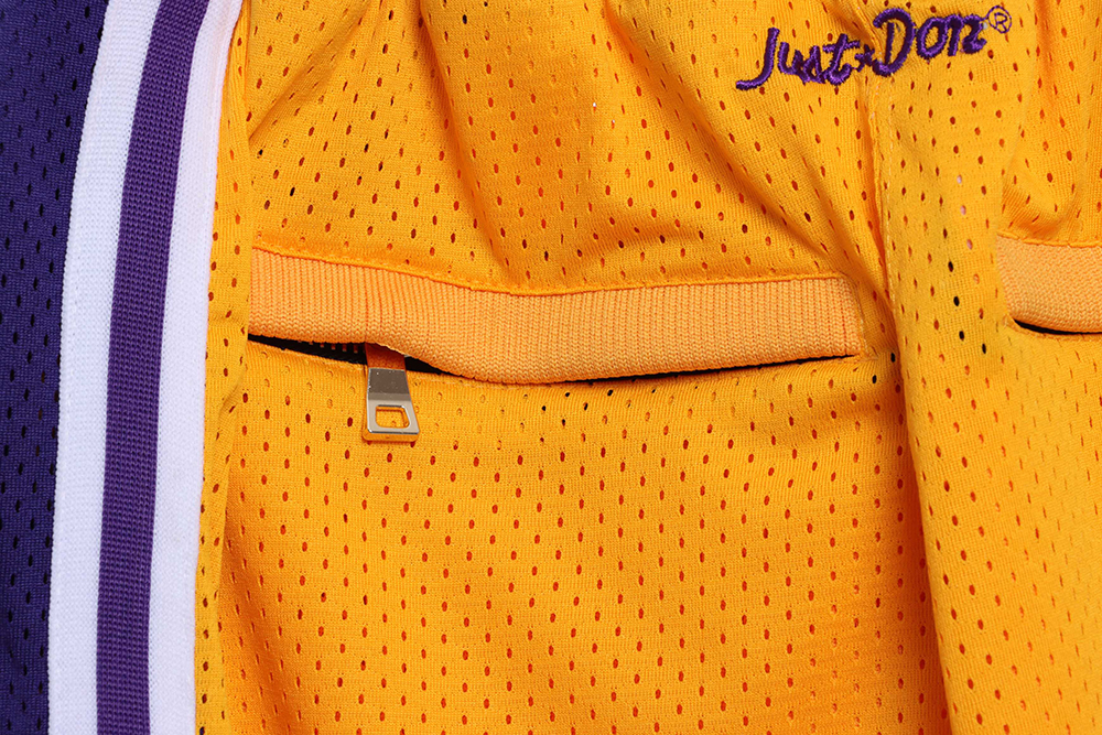 JustDon joint NBA retro Los Angeles Lakers shorts