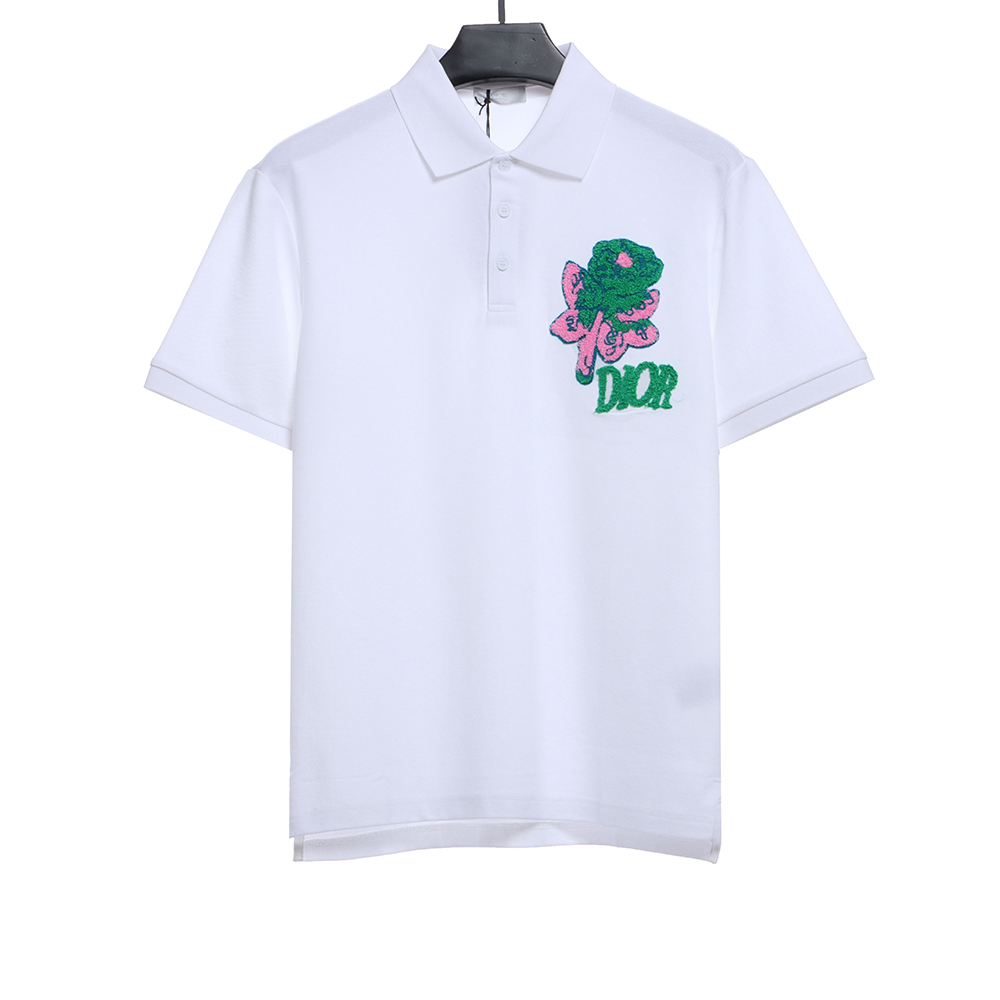 Dior towel embroidered flower POLO