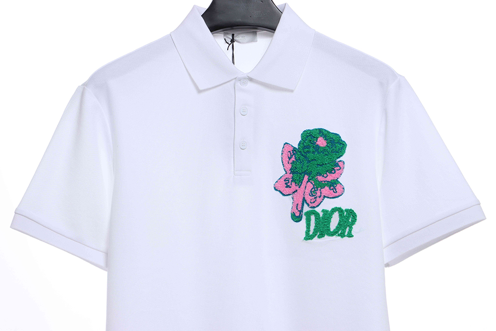 Dior towel embroidered flower POLO