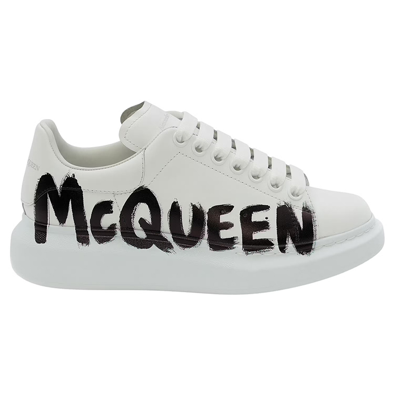 Alexander McQueen Oversized Graffiti White Black