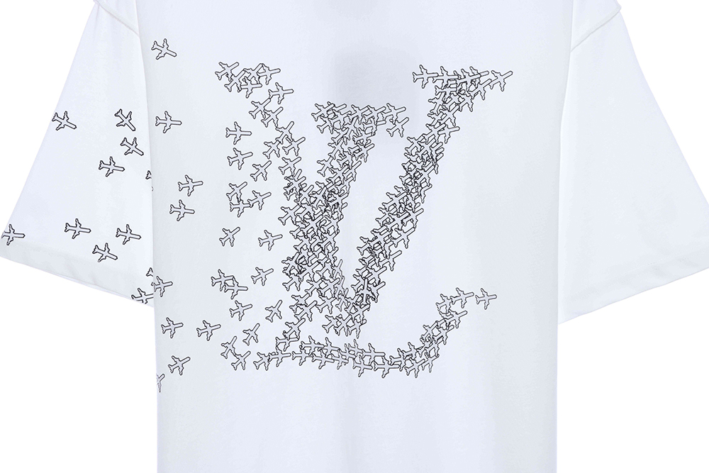 LV Airplane Print Short Sleeve TSK1