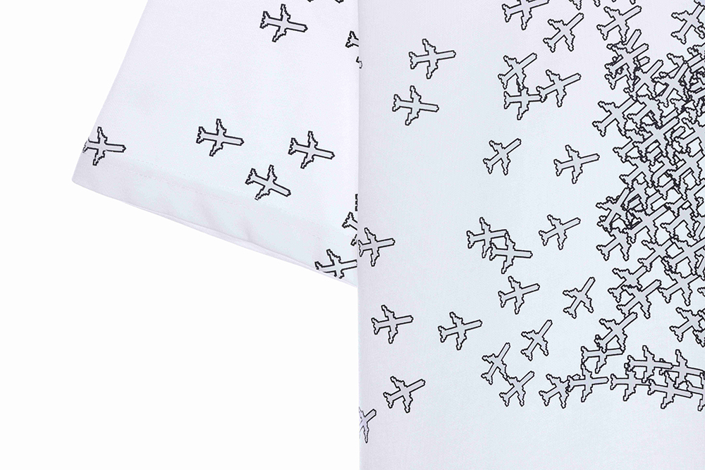 LV Airplane Print Short Sleeve TSK1
