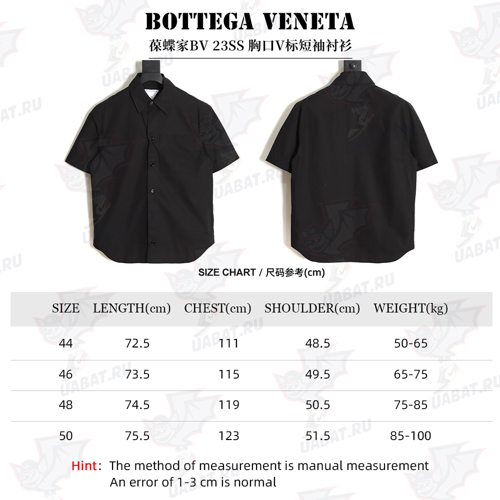 BOTTEGA VENETA BV 23SS chest V standard short-sleeved shirt TSK2
