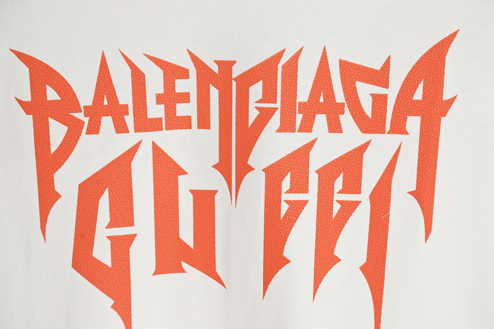 Gucci x Balenciaga Gucci Balenciaga joint orange logo print short sleeves
