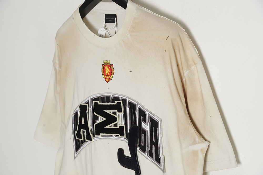Balenciaga Balenciaga 23SS Manchester United badge dirty wash short-sleeved T-shirt TSK1