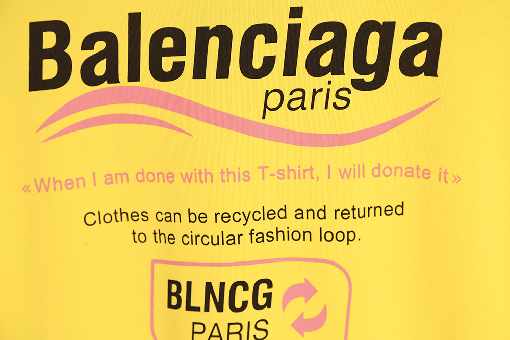 Balenciaga Balenciaga new environmental protection series wave LOGO short-sleeved T-shirt