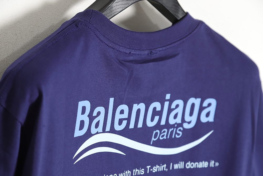 Balenciaga Balenciaga new environmental protection series wave LOGO short-sleeved T-shirt TSK2