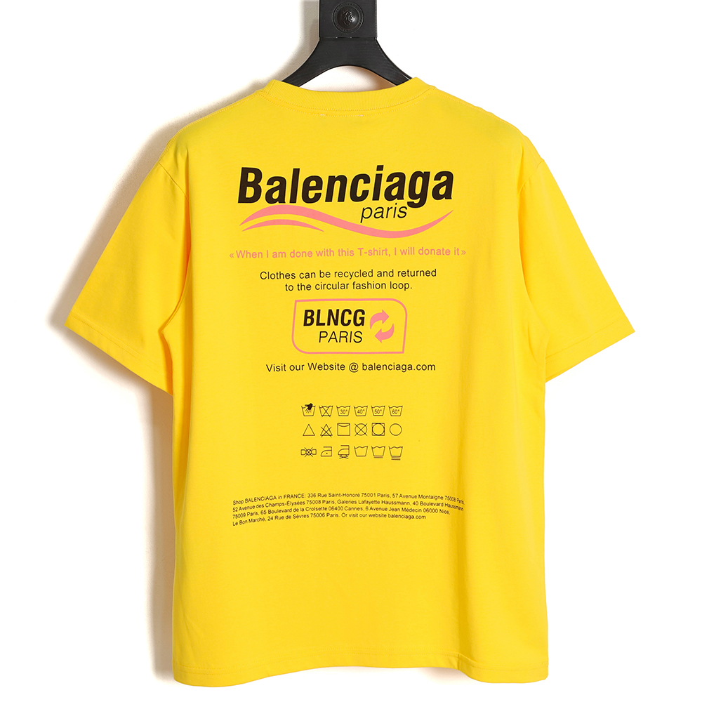 Balenciaga Balenciaga new environmental protection series wave LOGO short-sleeved T-shirt