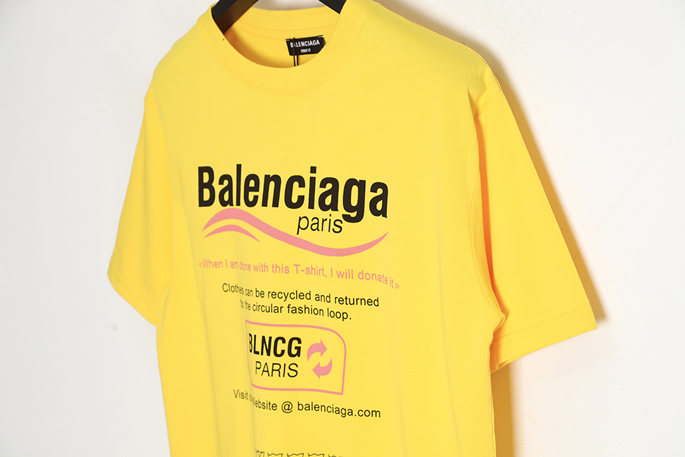 Balenciaga Balenciaga new environmental protection series wave LOGO short-sleeved T-shirt