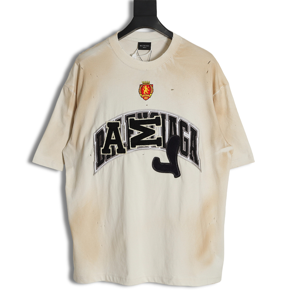 Balenciaga Balenciaga 23SS Manchester United badge dirty wash short-sleeved T-shirt TSK1