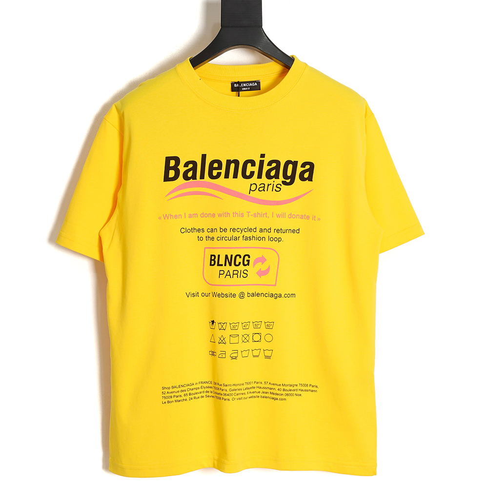 Balenciaga Balenciaga new environmental protection series wave LOGO short-sleeved T-shirt