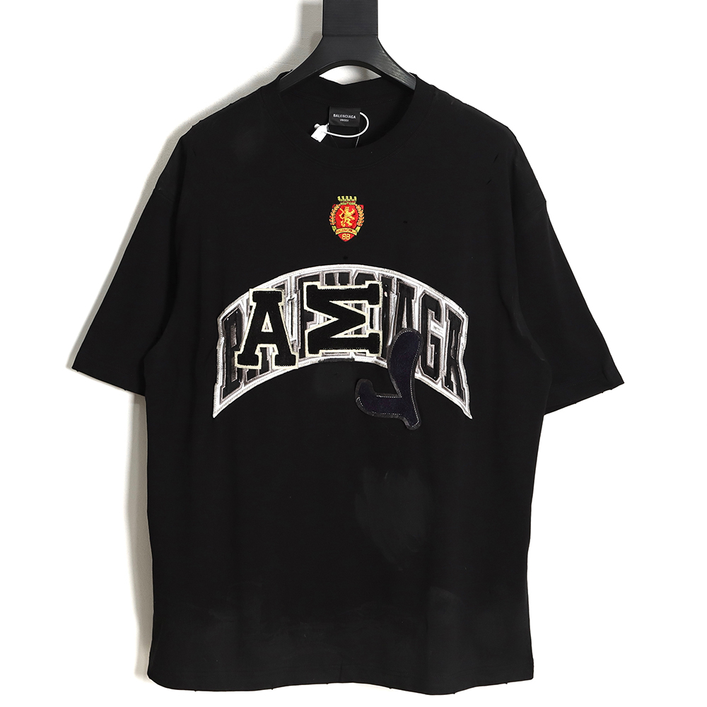 Balenciaga Balenciaga 23SS Manchester United badge dirty wash short-sleeved T-shirt