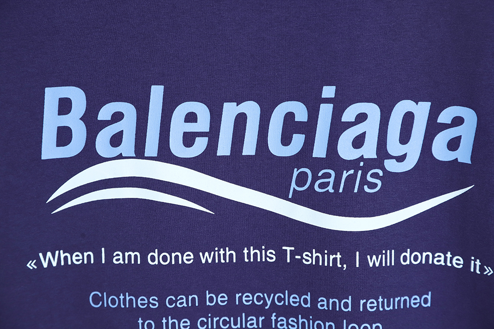 Balenciaga Balenciaga new environmental protection series wave LOGO short-sleeved T-shirt TSK2