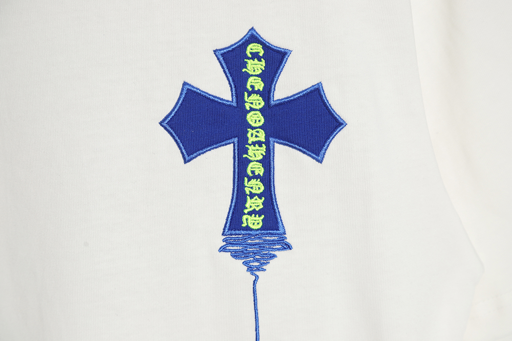 Chrome Hearts Cro Heart 23SS Stitched Cross Short Sleeve T-Shirt