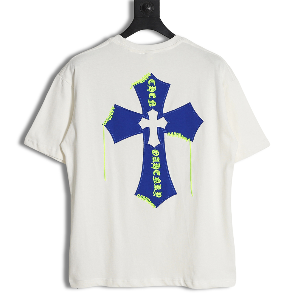 Chrome Hearts Cro Heart 23SS Stitched Cross Short Sleeve T-Shirt