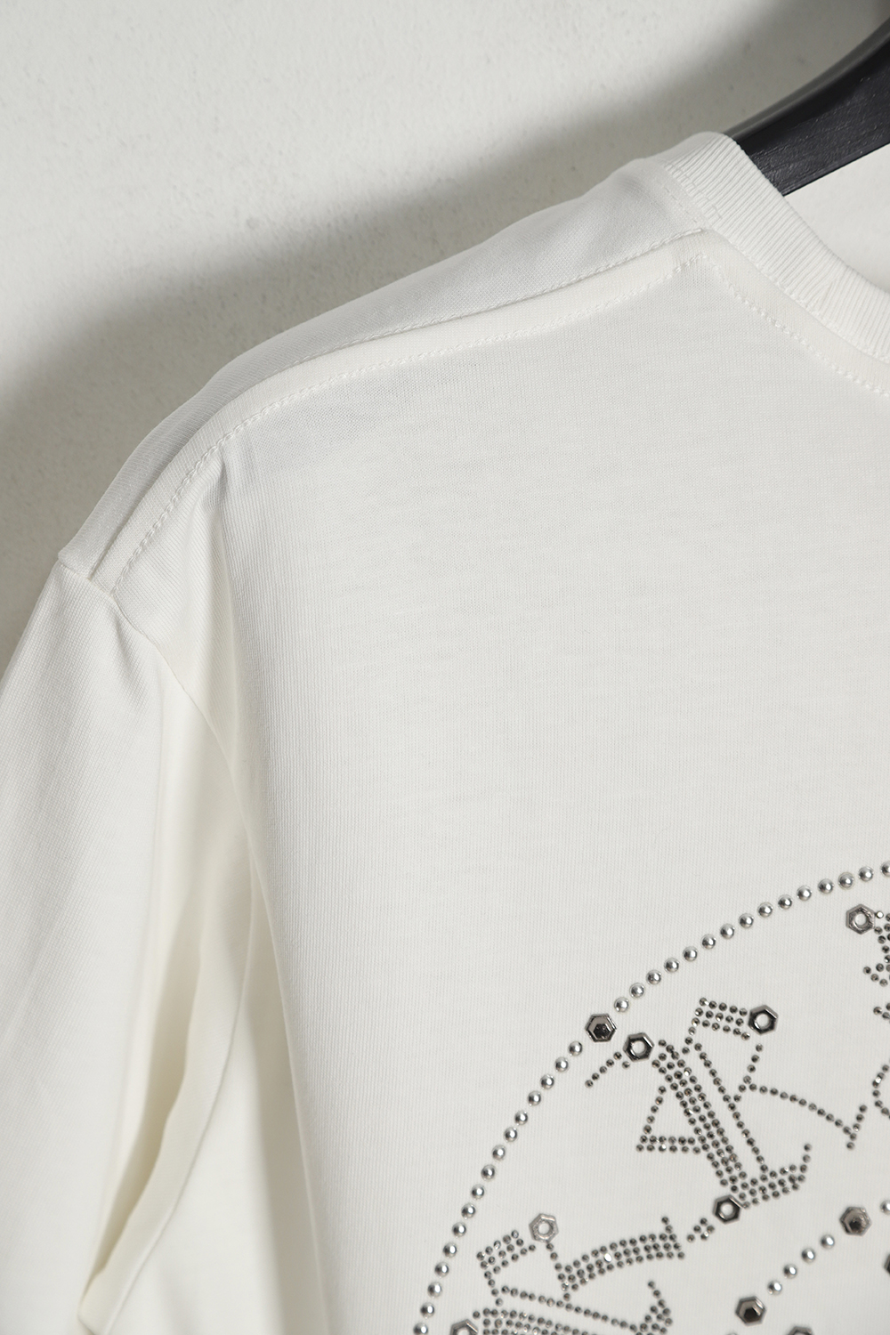 Chrome Hearts Cro Heart 23SS Rivet Ironing Diamond Short Sleeve T-Shirt