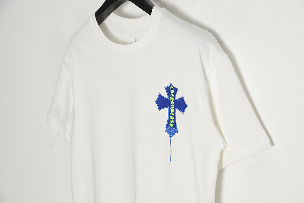 Chrome Hearts Cro Heart 23SS Stitched Cross Short Sleeve T-Shirt