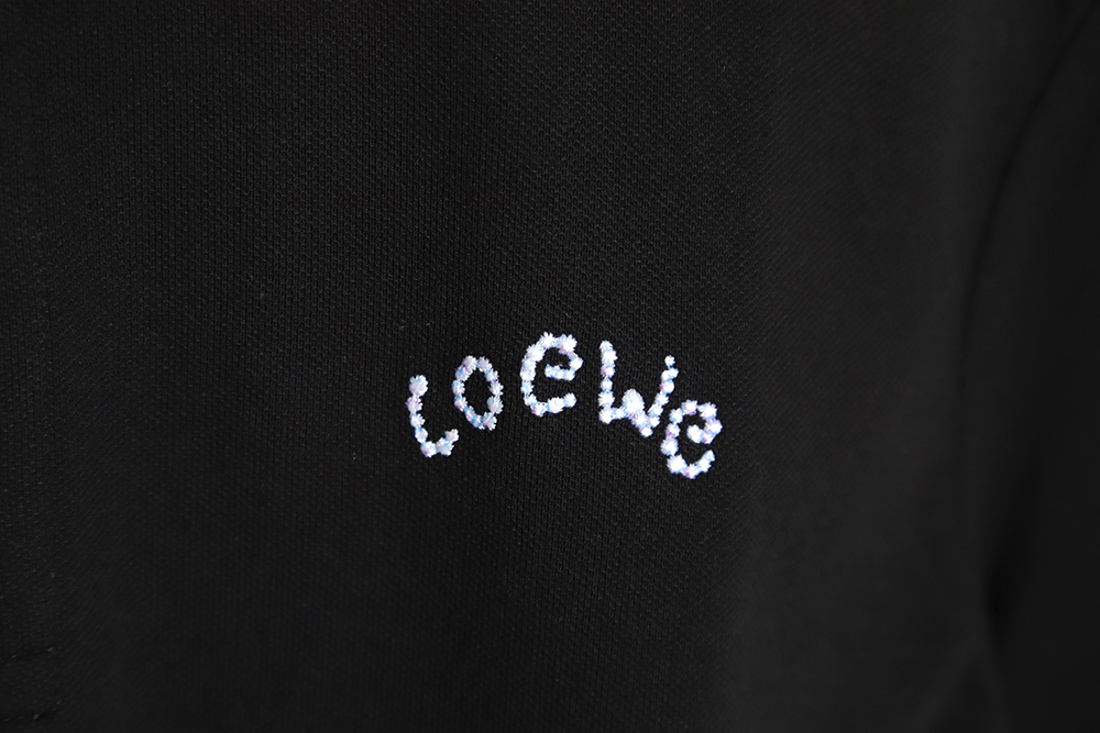 Loewe Luo Yiwei 23SS neckline striped Polo short-sleeved T-shirt TSK1