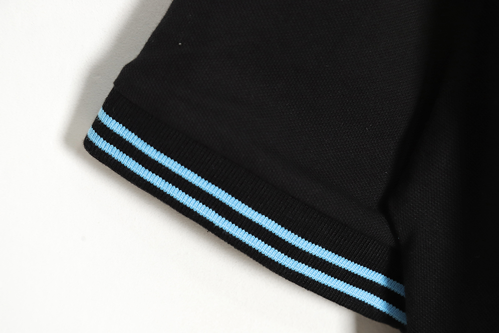 Loewe Luo Yiwei 23SS neckline striped Polo short-sleeved T-shirt TSK1