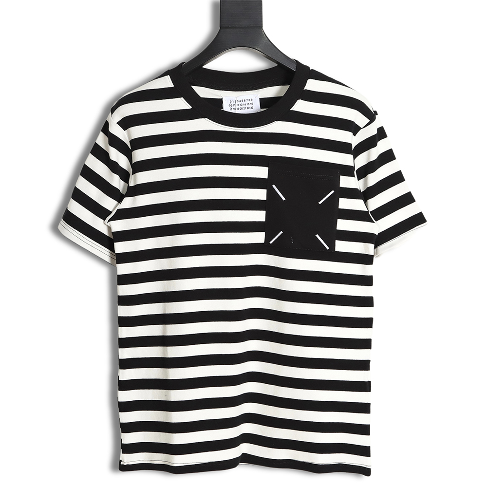Margiela MM6 Pocket Stitched Stripe Short Sleeves