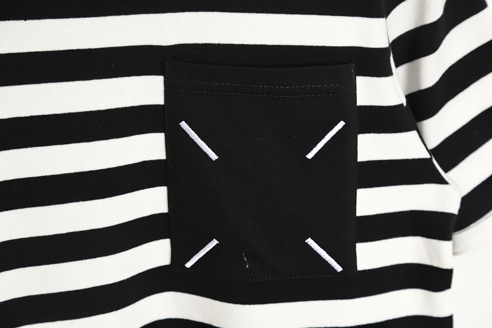 Margiela MM6 Pocket Stitched Stripe Short Sleeves