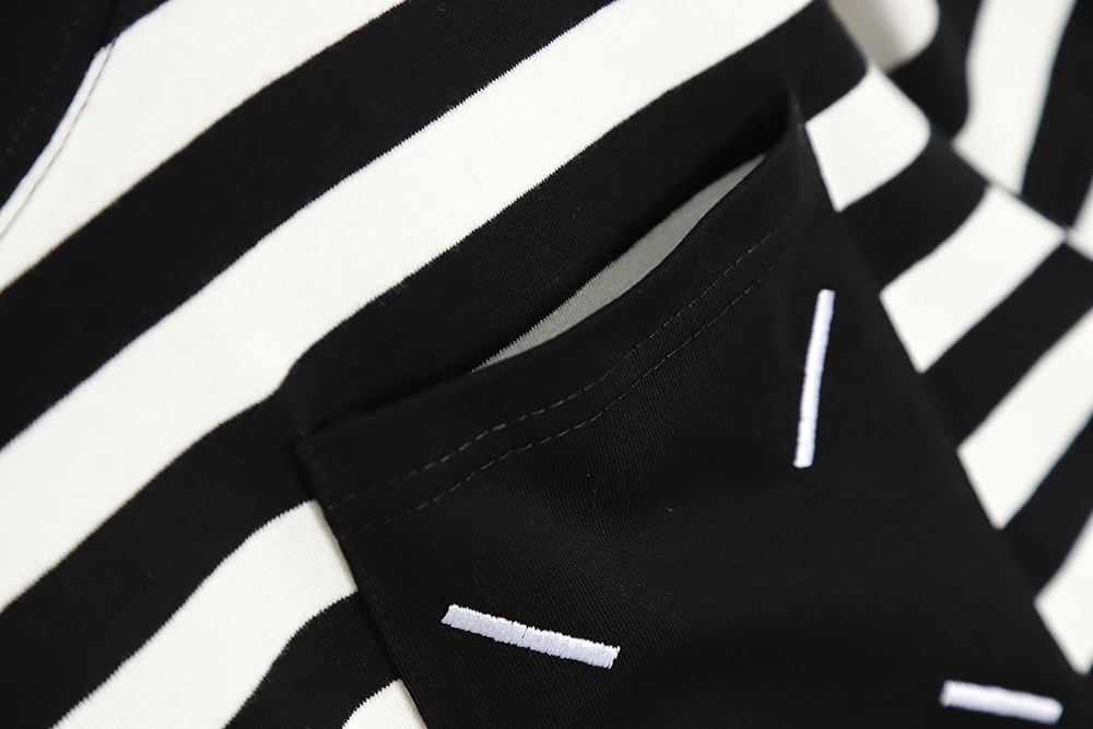 Margiela MM6 Pocket Stitched Stripe Short Sleeves
