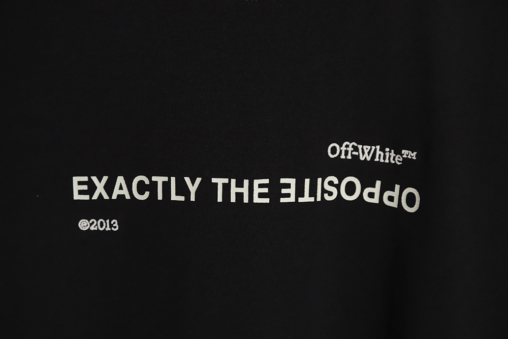 OFF-WHITE OW reverse lettering slogan short-sleeved T-shirt